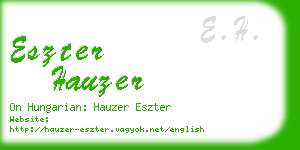 eszter hauzer business card